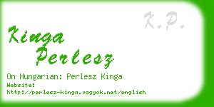 kinga perlesz business card
